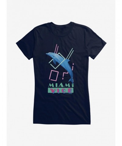 Miami Vice Dolphin Jump Girls T-Shirt $7.37 T-Shirts