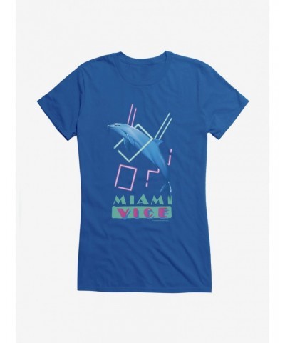 Miami Vice Dolphin Jump Girls T-Shirt $7.37 T-Shirts