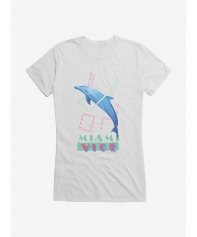 Miami Vice Dolphin Jump Girls T-Shirt $7.37 T-Shirts