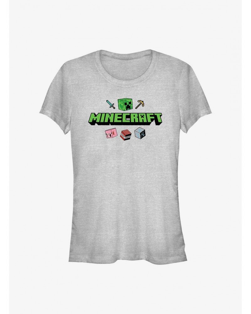 Minecraft Logo Girls T-Shirt $9.96 T-Shirts
