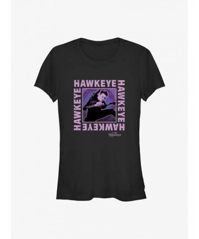 Marvel Hawkeye Text Box Girls T-Shirt $8.37 T-Shirts
