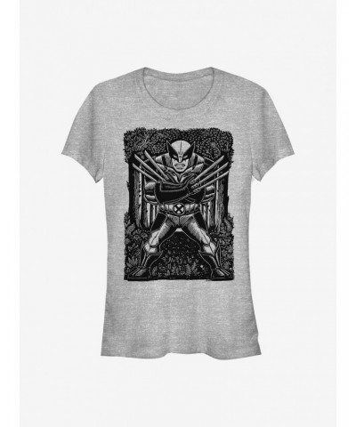 Marvel Wolverine Stencil Girls T-Shirt $6.96 T-Shirts