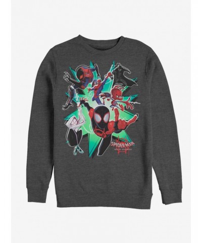 Marvel Spider-Man: Into The Spider-Verse Group Sweatshirt $12.69 Sweatshirts