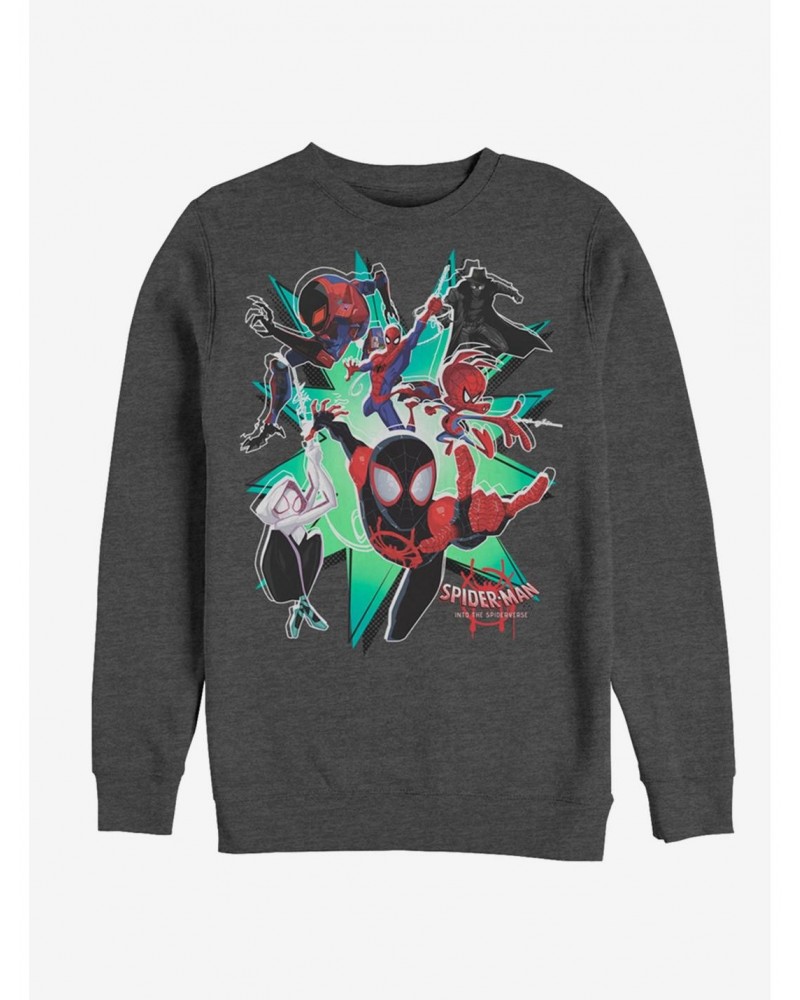 Marvel Spider-Man: Into The Spider-Verse Group Sweatshirt $12.69 Sweatshirts