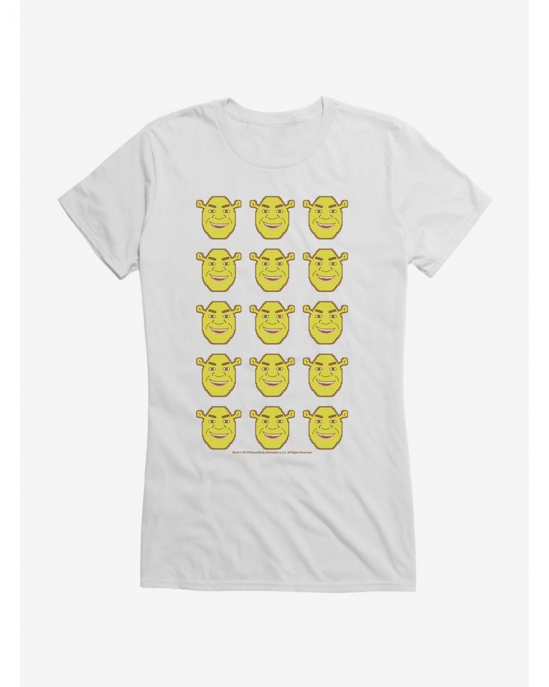 Shrek Happy Shrek Faces Girls T-Shirt $7.77 T-Shirts