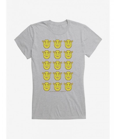 Shrek Happy Shrek Faces Girls T-Shirt $7.77 T-Shirts