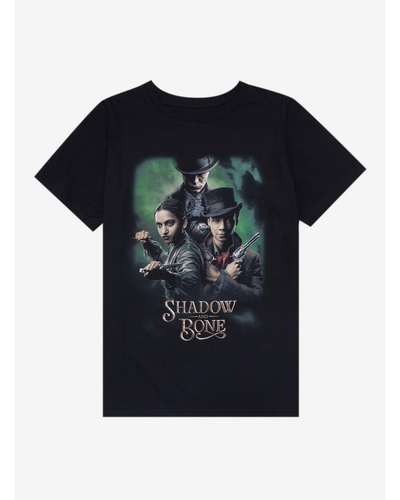Shadow And Bone The Crows Trio Boyfriend Fit Girls T-Shirt $9.96 T-Shirts