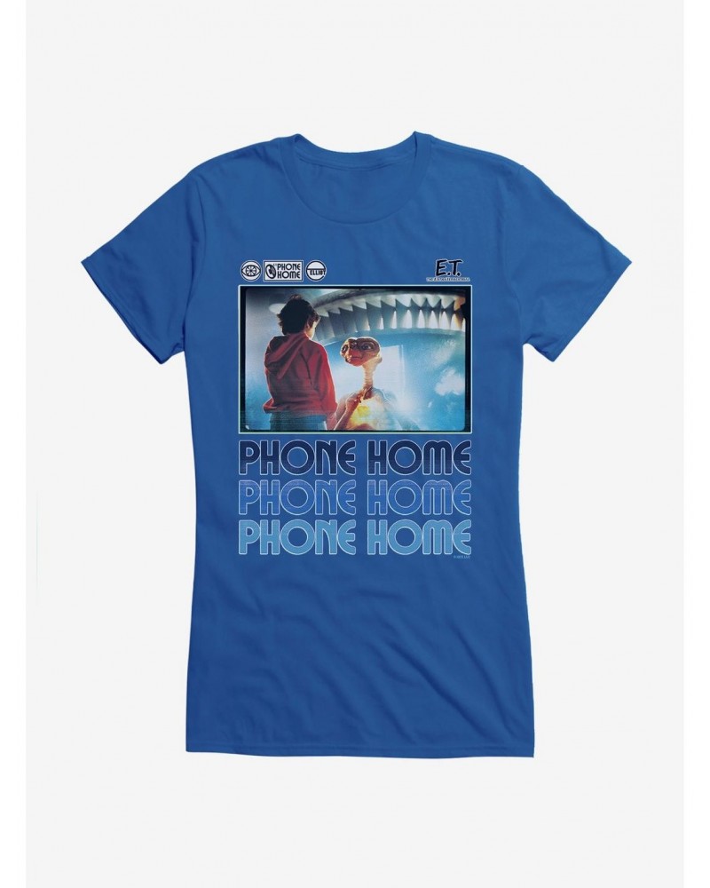 E.T. 40th Anniversary Phone Home Movie Still Girls T-Shirt $11.70 T-Shirts