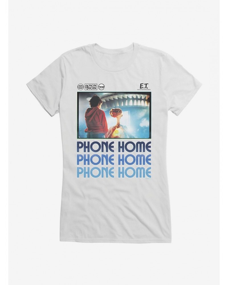 E.T. 40th Anniversary Phone Home Movie Still Girls T-Shirt $11.70 T-Shirts