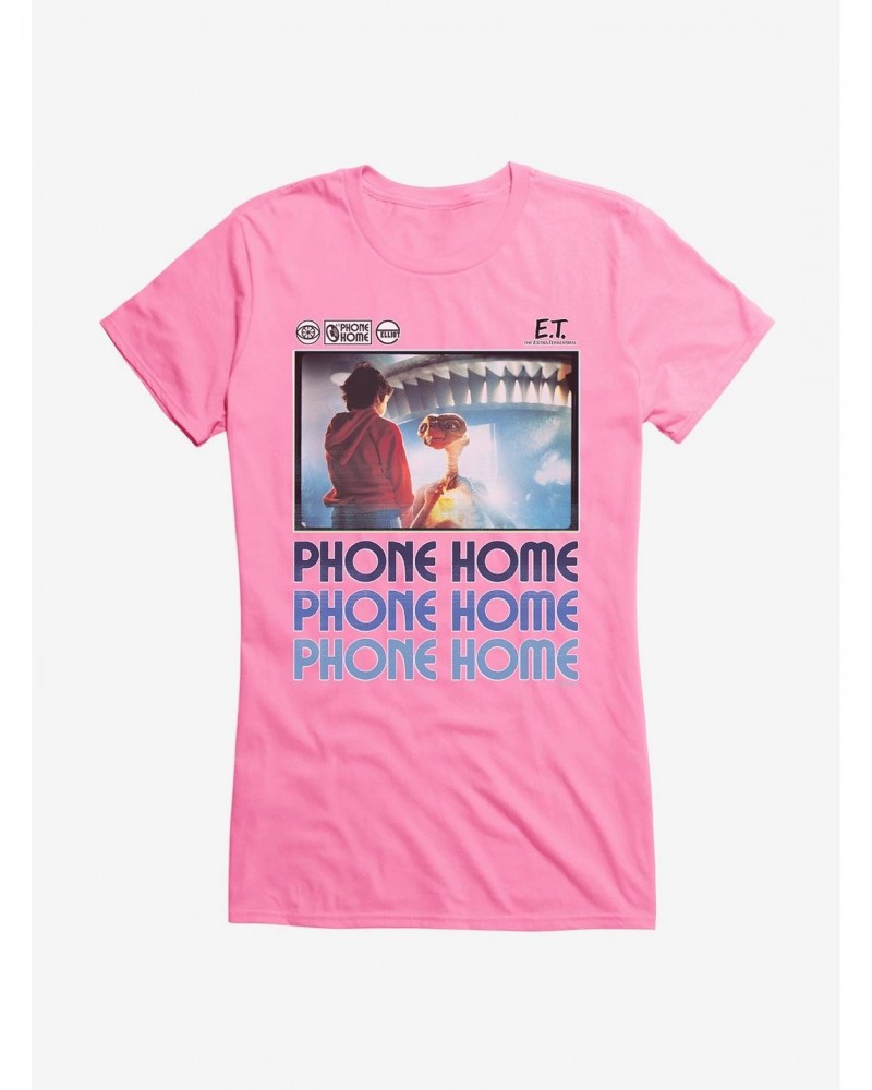 E.T. 40th Anniversary Phone Home Movie Still Girls T-Shirt $11.70 T-Shirts