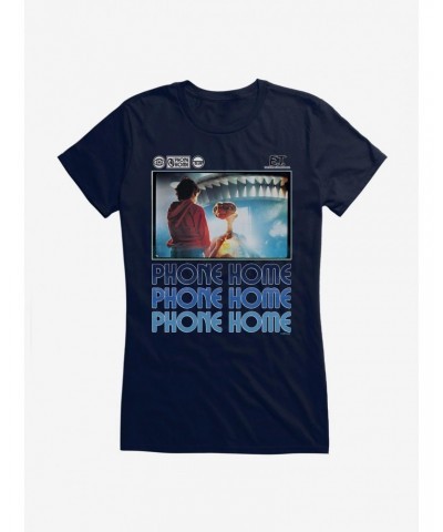 E.T. 40th Anniversary Phone Home Movie Still Girls T-Shirt $11.70 T-Shirts