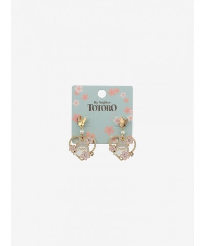 Studio Ghibli My Neighbor Totoro Sakura Heart Drop Earrings $4.88 Earrings