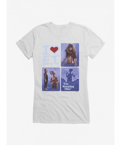 E.T. 40th Anniversary I Heart E.T. Girls T-Shirt $11.45 T-Shirts