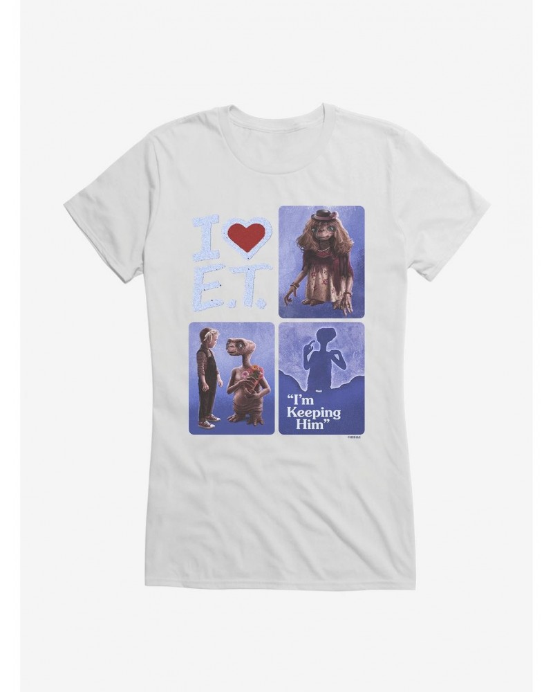 E.T. 40th Anniversary I Heart E.T. Girls T-Shirt $11.45 T-Shirts