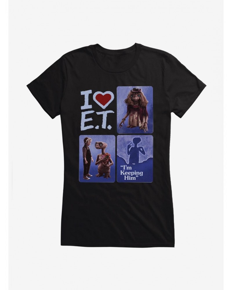 E.T. 40th Anniversary I Heart E.T. Girls T-Shirt $11.45 T-Shirts