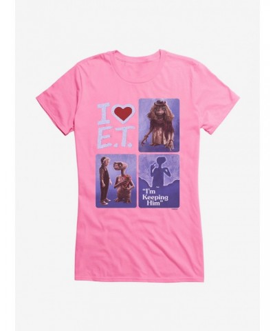 E.T. 40th Anniversary I Heart E.T. Girls T-Shirt $11.45 T-Shirts