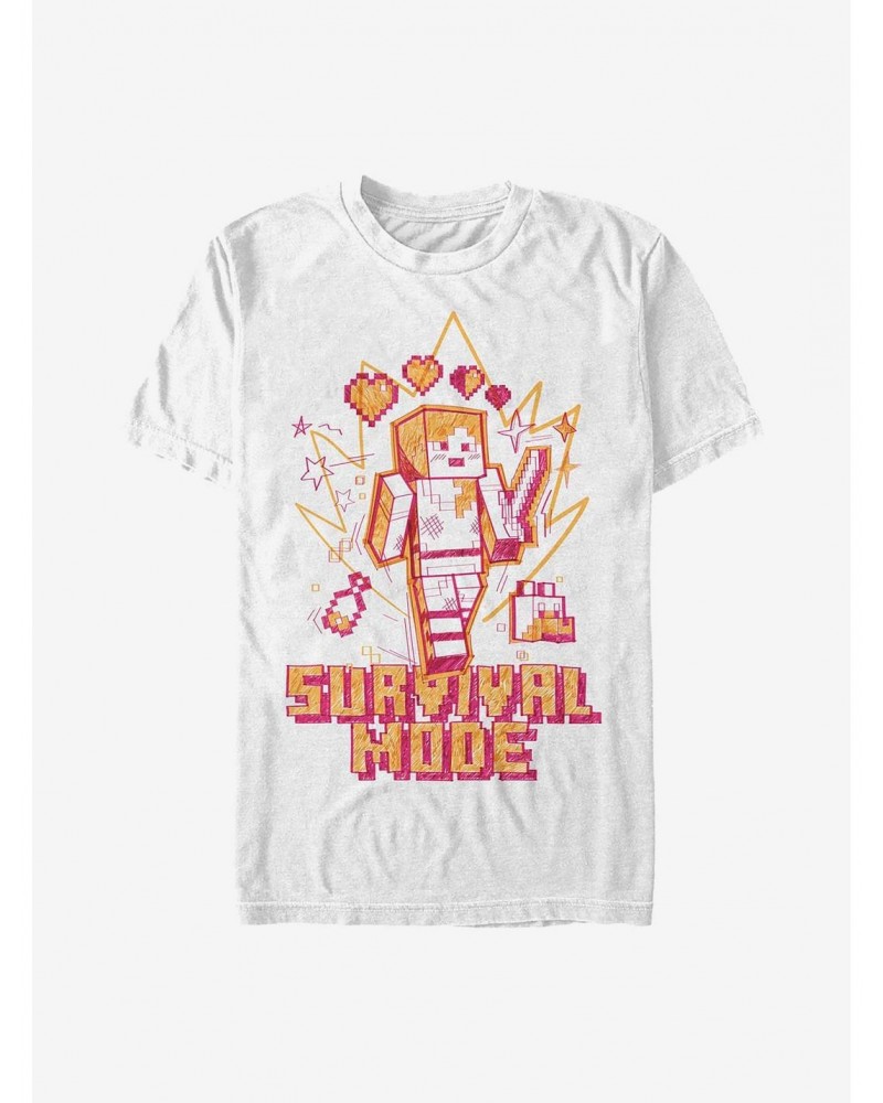Minecraft Survival Mode Sketch T-Shirt $9.37 T-Shirts