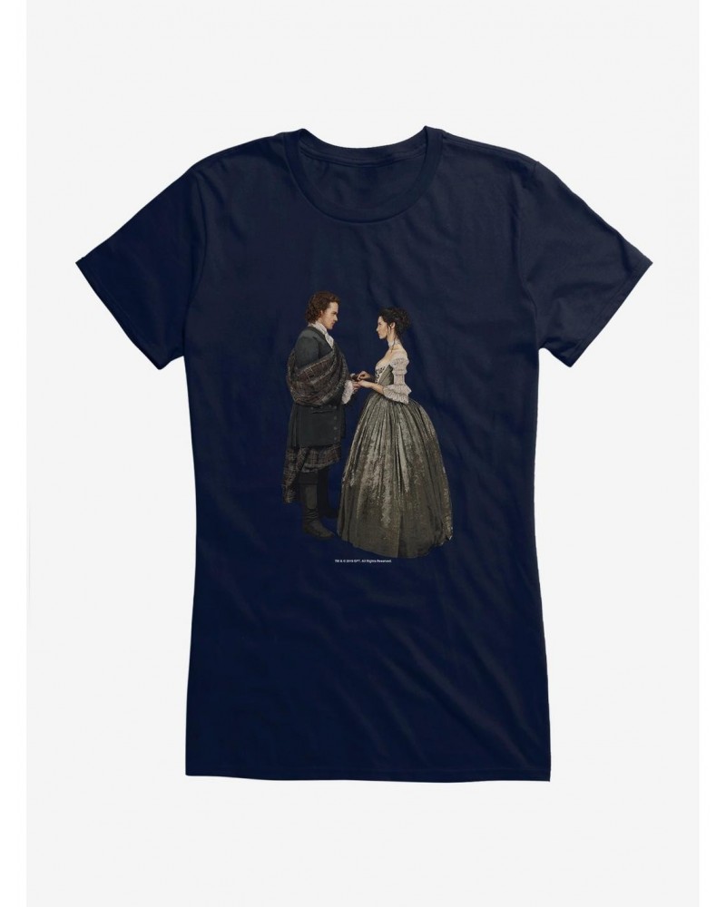 Outlander Jamie and Claire Wedding Girls T-Shirt $5.75 T-Shirts