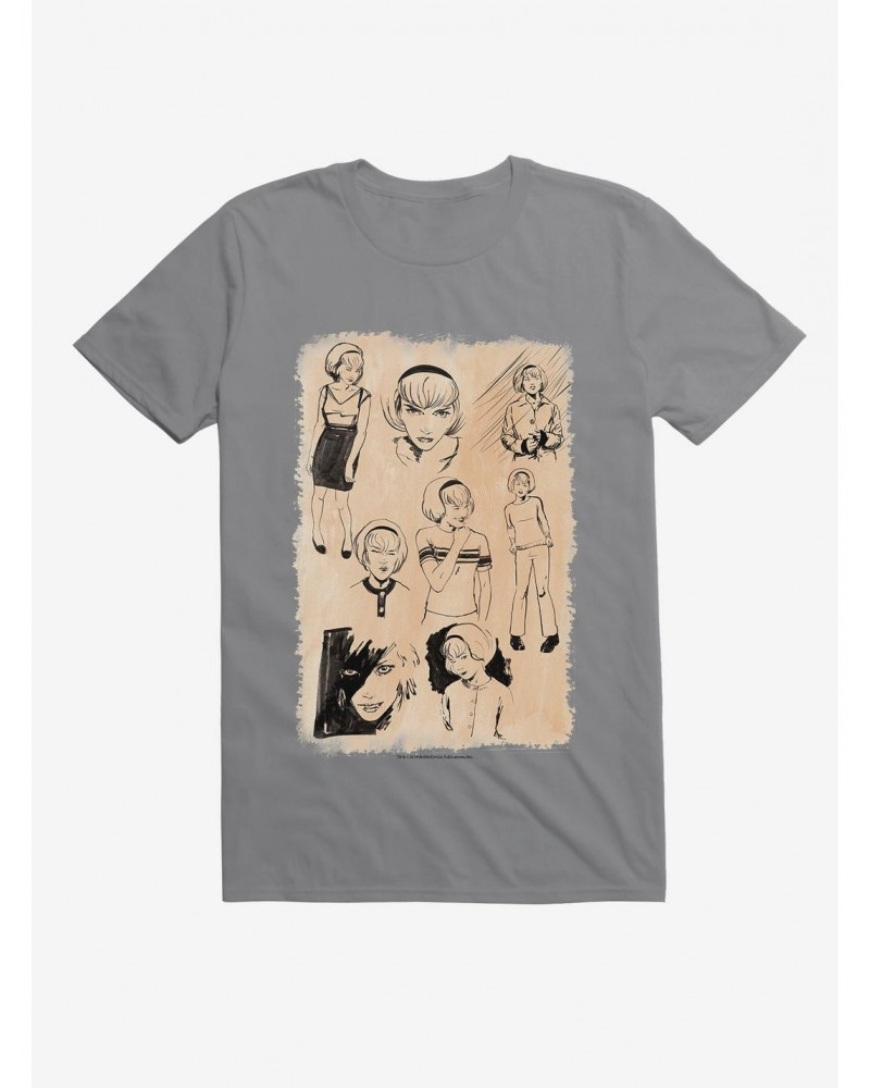 Chilling Adventures Of Sabrina Sketches White T-Shirt $7.65 T-Shirts