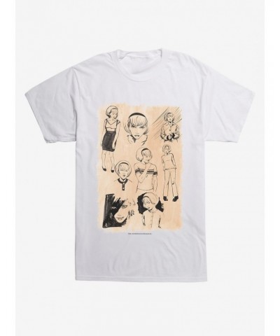 Chilling Adventures Of Sabrina Sketches White T-Shirt $7.65 T-Shirts