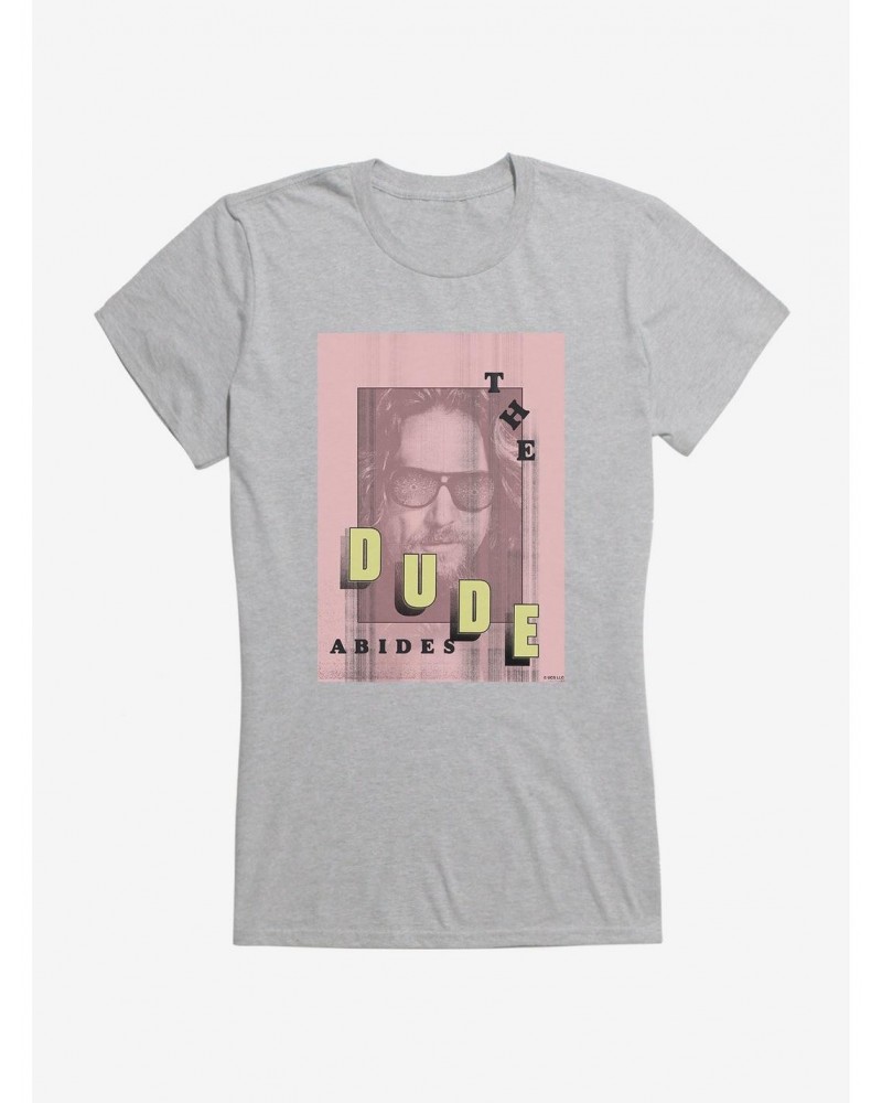 The Big Lebowski The Dude Abides Pink Girls T-Shirt $6.37 T-Shirts