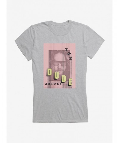 The Big Lebowski The Dude Abides Pink Girls T-Shirt $6.37 T-Shirts