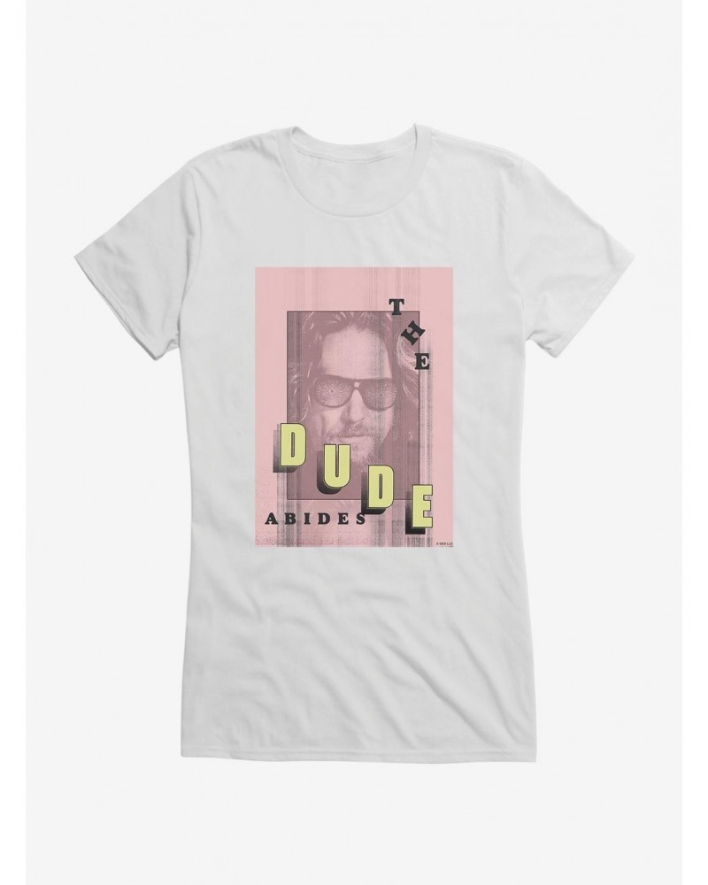 The Big Lebowski The Dude Abides Pink Girls T-Shirt $6.37 T-Shirts