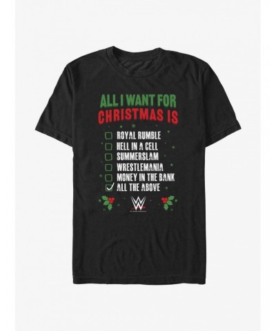 WWE All I Want Wish List T-Shirt $6.69 T-Shirts