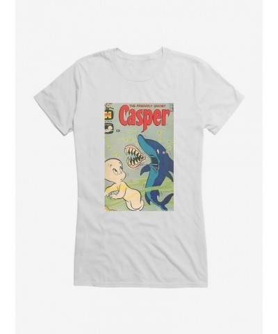 Casper The Friendly Ghost Shark Jaw Girls T-Shirt $12.45 T-Shirts