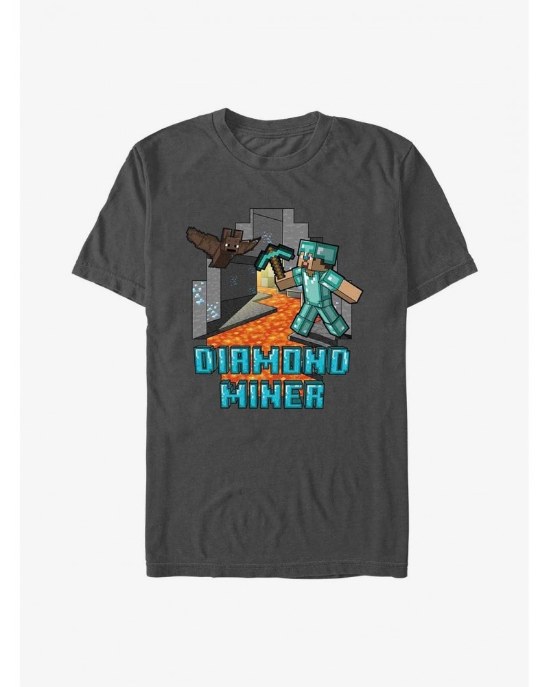 Minecraft Diamond Miner T-Shirt $6.12 T-Shirts