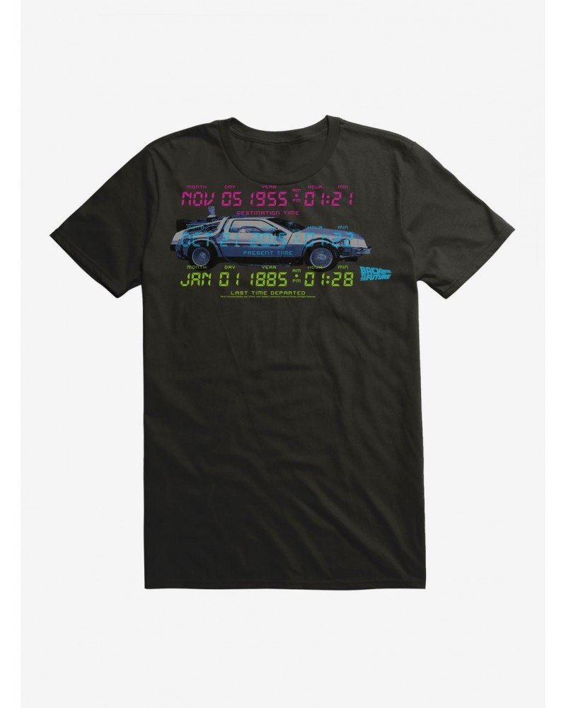 Back To The Future DeLorean Time Destination T-Shirt $7.46 T-Shirts