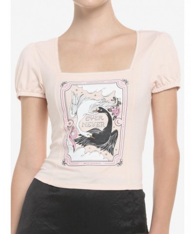 The School For Good And Evil Swan Girls Puff Sleeve Top $5.44 Tops